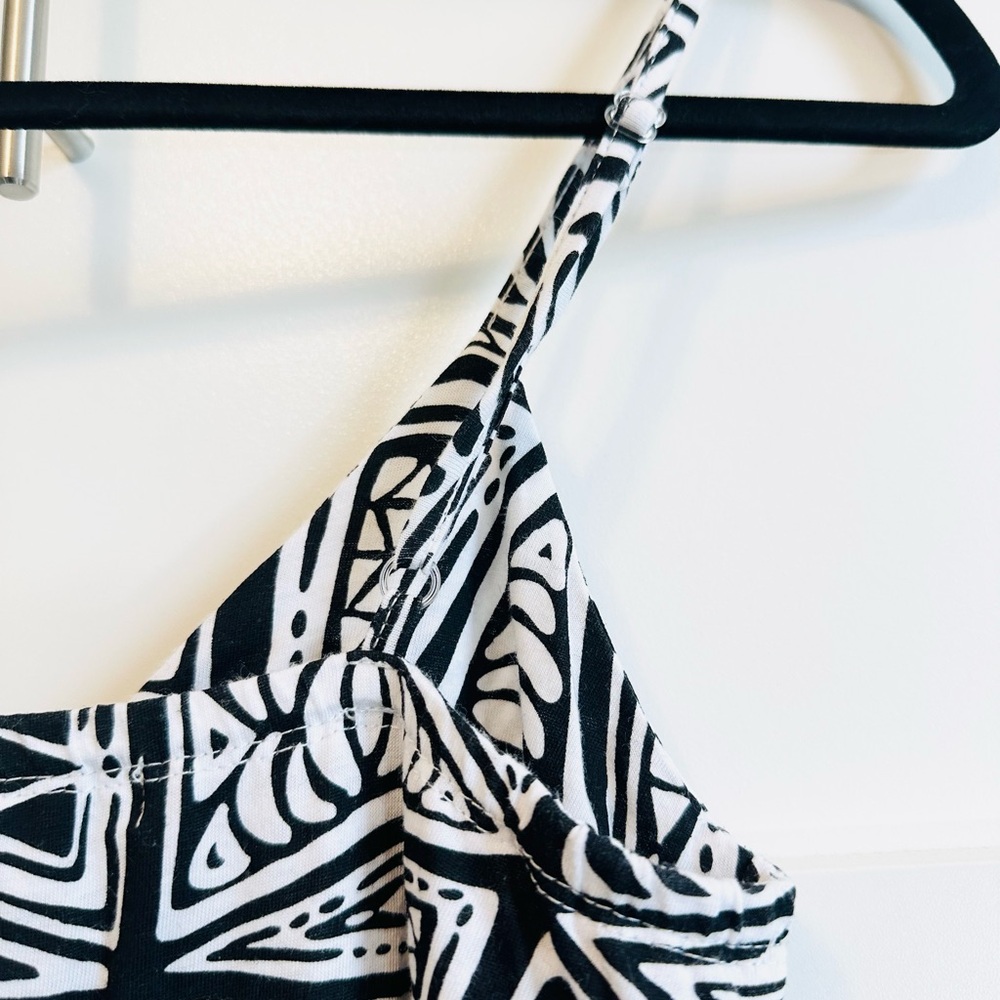 Sundress O’NEILL Maxi Dramatic Blk White Batik Adjust Strap Cotton Sz S/P S - Picture 14 of 16